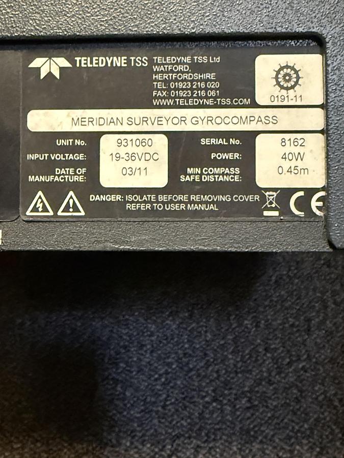 Used Teledyne TSS Meridian Gyrocompass Surveyor