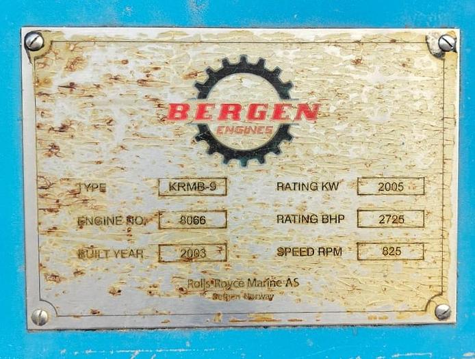 Used Bergen KRMB-9 Marine Propulsion engines x 2 sets