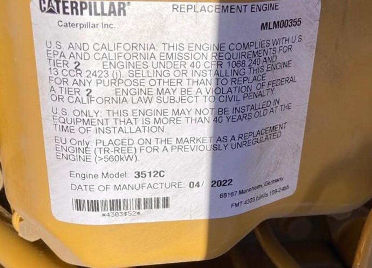 2022 Caterpillar 3512C
