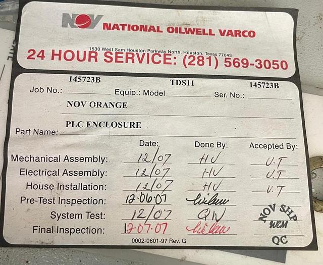 Used TDS11 top drive with power house and tracks