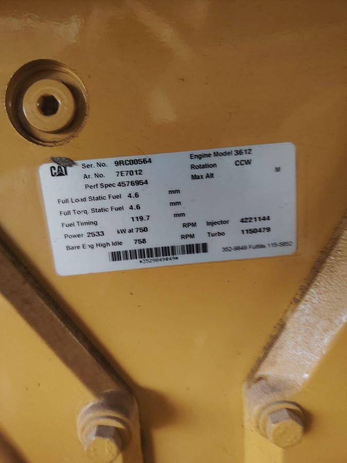 New Caterpillar 3612 Dual Fuel Engines