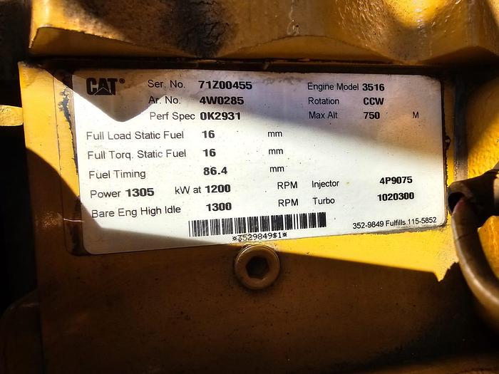 2012 Caterpillar 3516