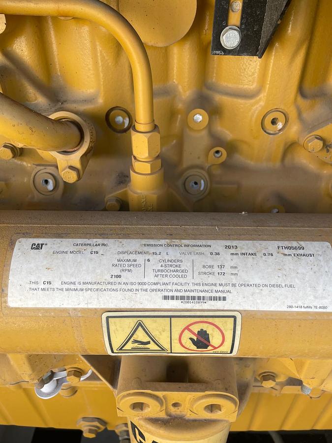 C15 generator complete with motor, alternator and trailer.