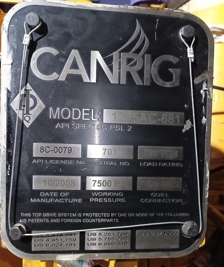 Used 2008 Canrig 1275AC-681