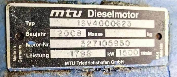 Used 2006 MTU 16V4000G23