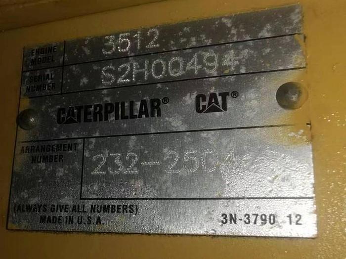 Caterpillar 3512B marine emergency generator new