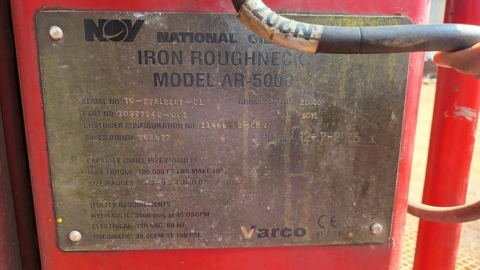 Used Roughneck National Oilwell  Varco NOV AR-5000