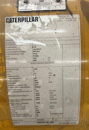 2015 Caterpillar C18