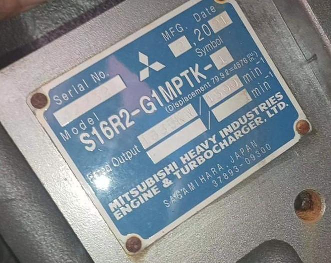 Used Mitsubishi S16R2-G1MPTK Marine propulsion engine built year 2021 x 2 units