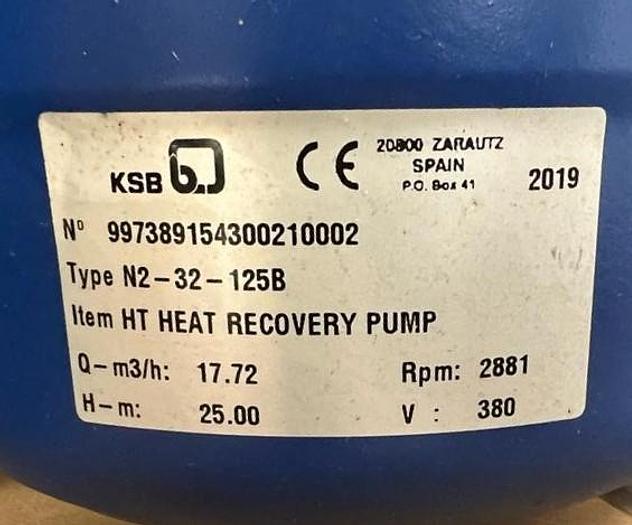 KSB marine pumpss New 2019 built.