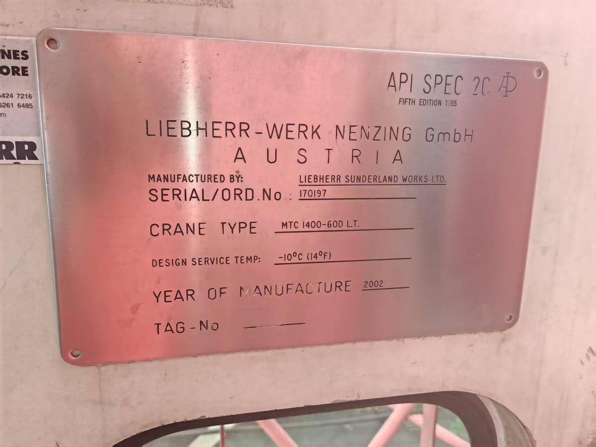 Used Liebheer Crane 60 Ton