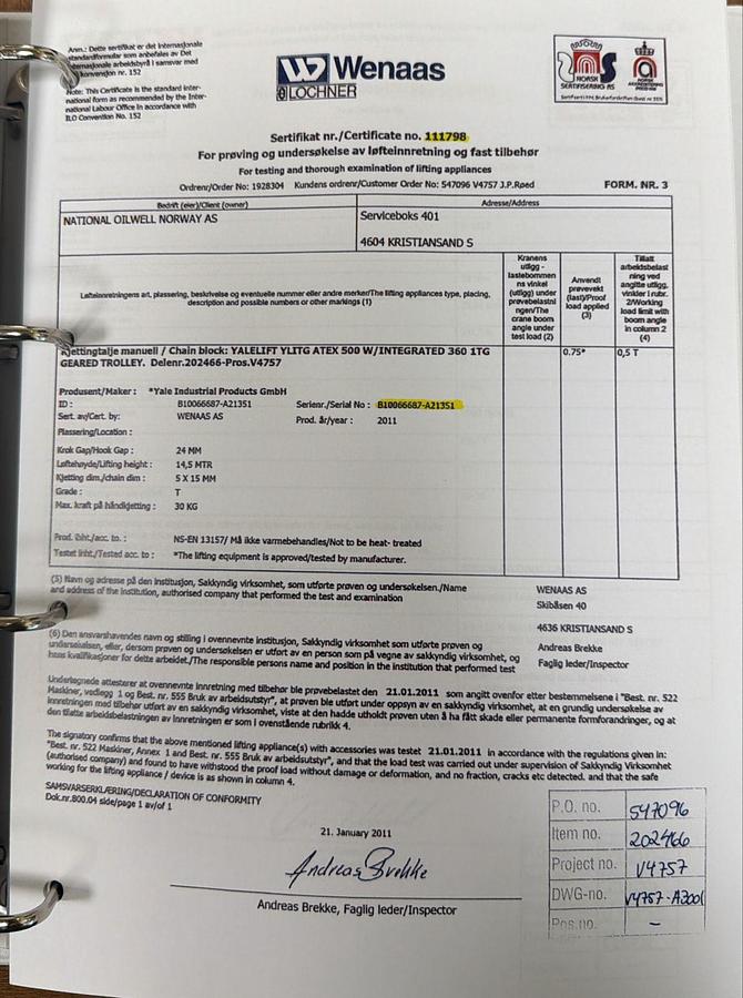 Used 2011 National Oilwell Varco Knuckle Boom Crane