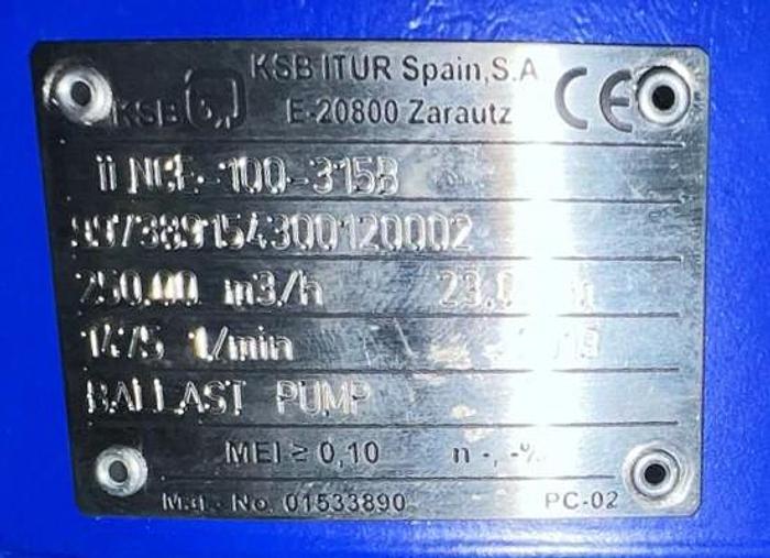 KSB marine pumpss New 2019 built.