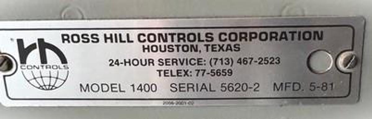 Refurbished Refurbished SCR House Ross Hill Controls Corporation Model 1400