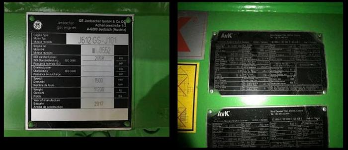 Used 2017 Jenbacher J612GS-J101