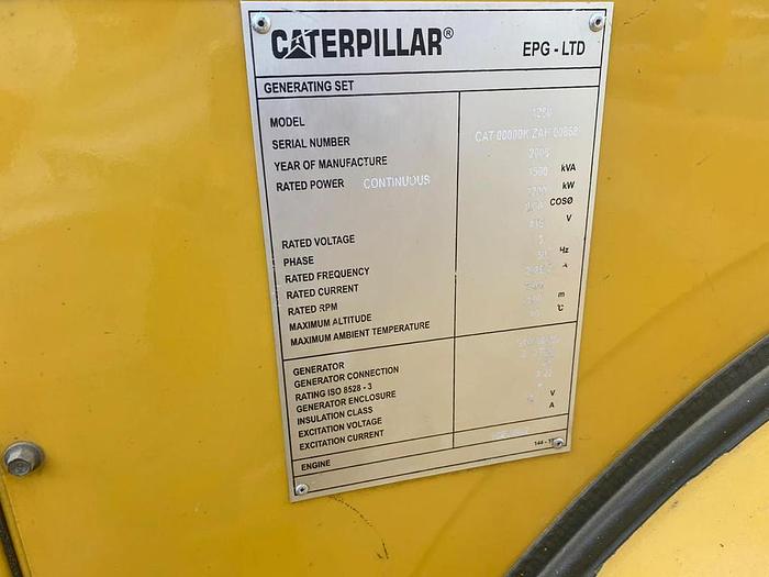 Used Caterpillar 1250 diesel generator
