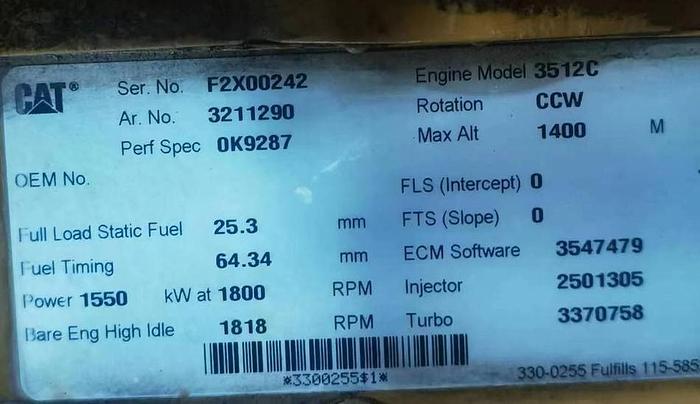 Caterpillar 3512C engines New