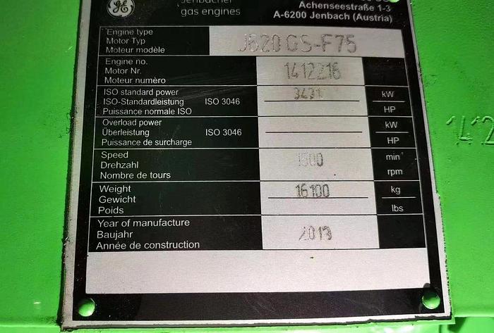 Used 2013 Jenbacher J620GS-F75