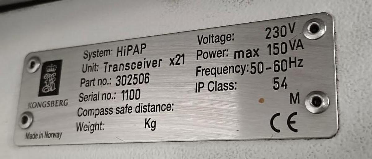 Used Kongsberg Simrad Hipap 500