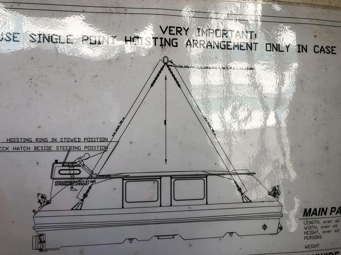 Rescue boat enclosed New with Davit