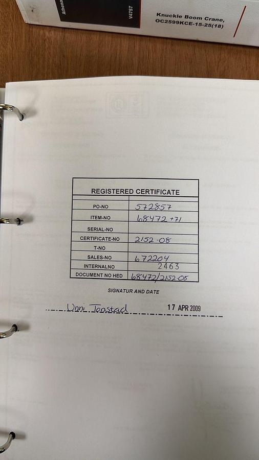 Used 2011 National Oilwell Varco Knuckle Boom Crane