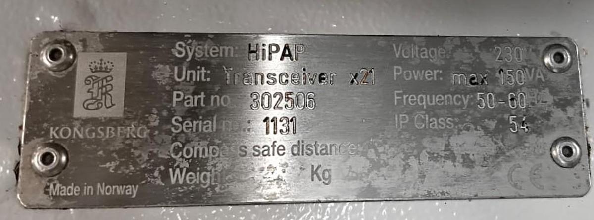 Used Kongsberg Simrad Hipap 500