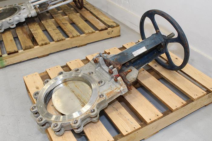 Used Fabri-Valve 10" Hand Operated Knife Gate Valve #44012