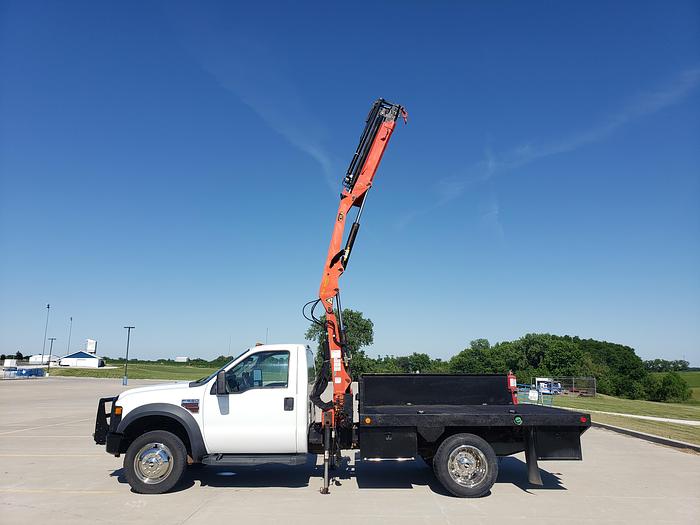 Used 2008 Ford F550 4x4 With Palfinger PK4100A Folding Crane, knuckle Boom