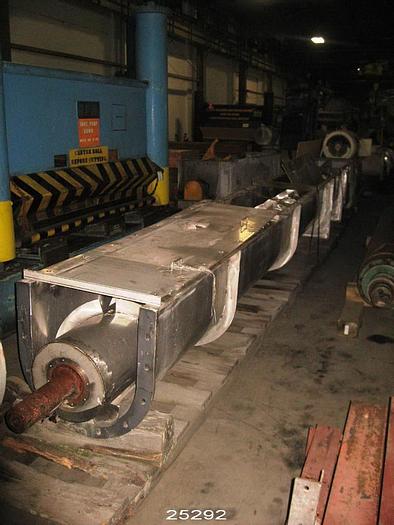 Used Beloit  Screw Conveyor, 22 Feet Long, 19 Inches Wide At Top, 12 Inch Center Shaft, With 2-1/2 Inch Flights. #25292
