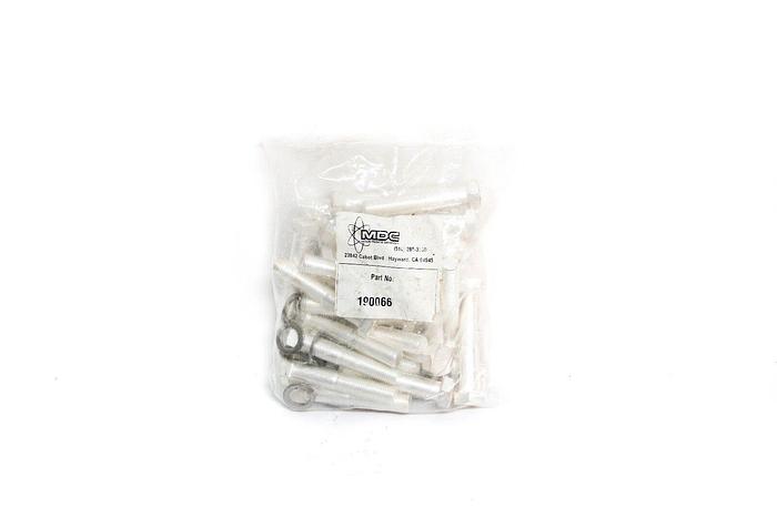 Used MDC 190066 Hex Head Bolt, 2", 51mm, Tapped, Silver Plated Lot of 108 (3330)
