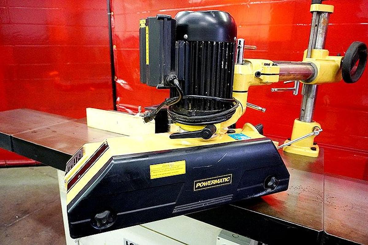 Used 1997 Lobo SP-910 Shaper with Powermatic PF-41 4-Roll Power Feeder