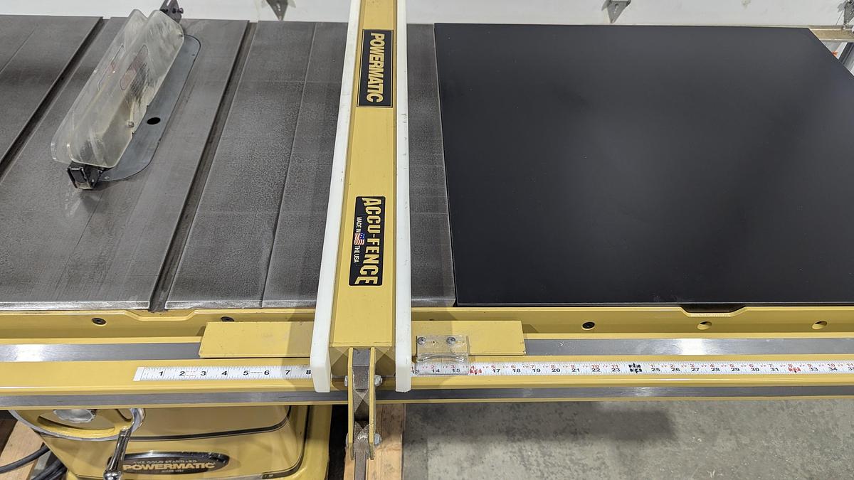 Used 2016 Powermatic 2000 5HP 1PH Tablesaw with new 52'' rails