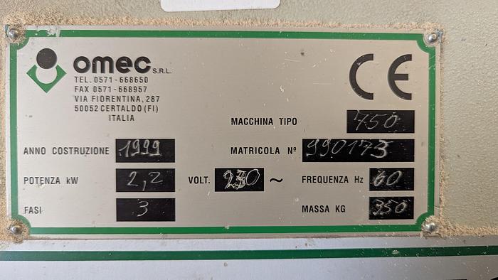 Used 1999 Omec 750 Single Spindle Dovetailor