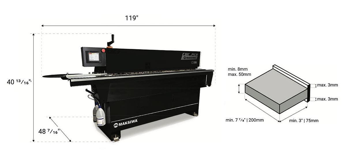 Maksiwa CBC.PCR Edgebander Platinum Corner Rounding - Delivery and onsite installation included