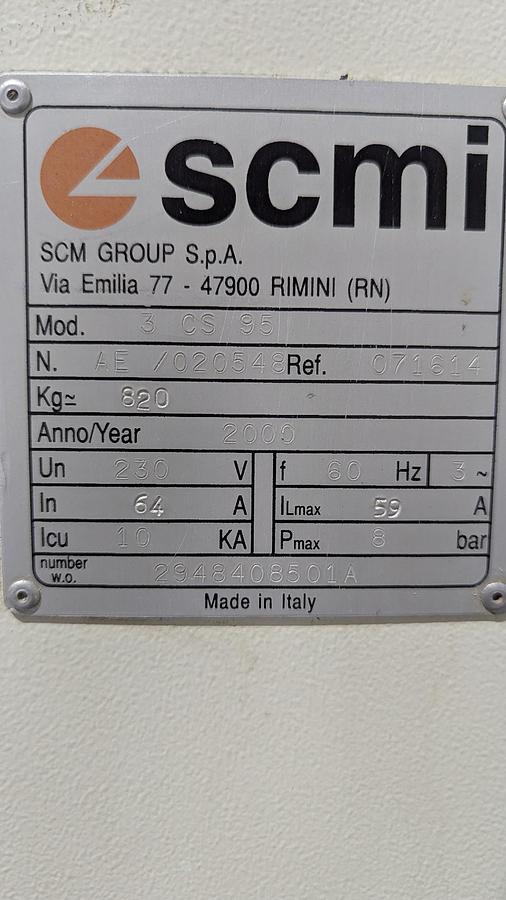 Used 2000 SCMI 3 CS 95 Single Head 37'' Wide Belt Sander