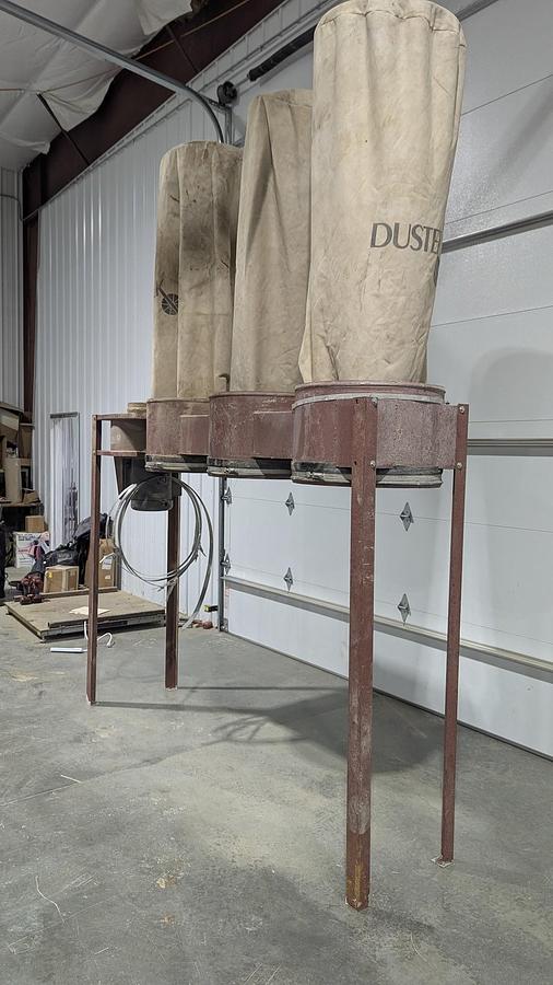 Used Dustek 1000DB 10HP 3 Bag Dust Collector