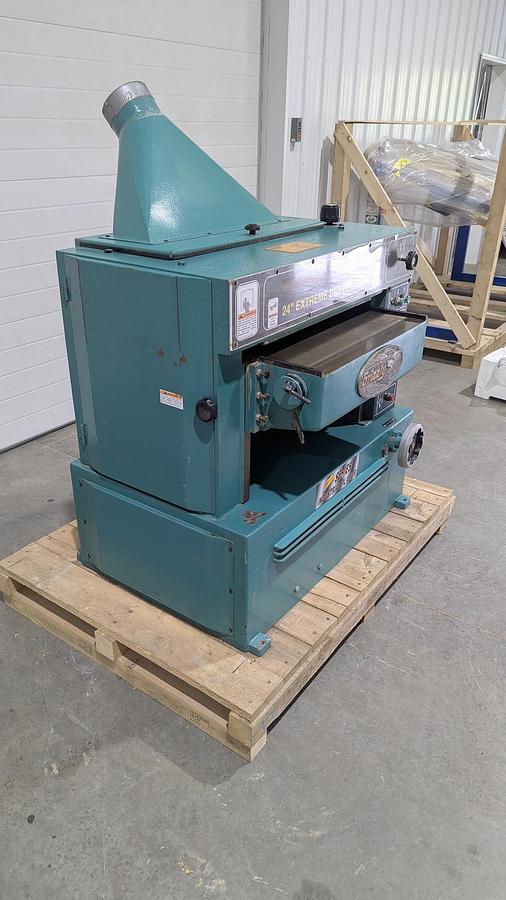 Used 2001 Grizzly G9961 24" 10 HP 3-Phase Industrial Planer w/ Spiral Cutterhead