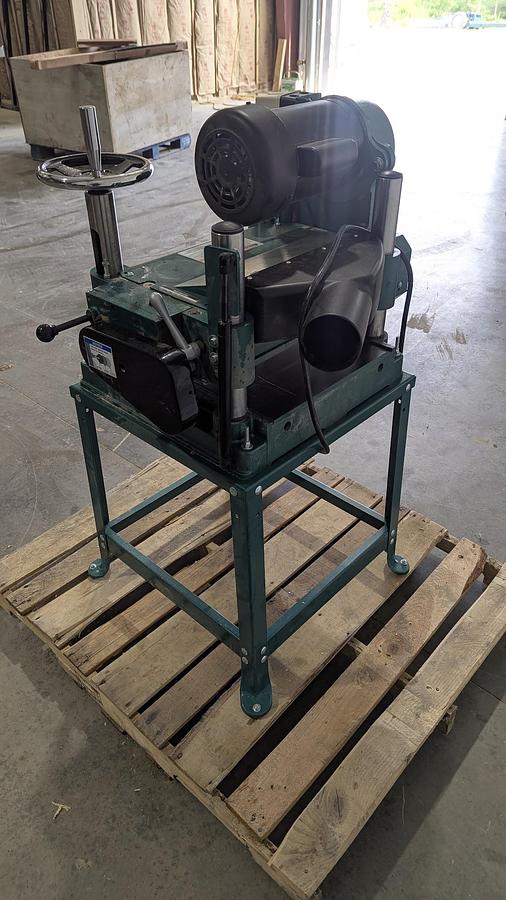 Used 2022 Grizzly G0815 15" 3 HP Heavy-Duty Planer With Stand