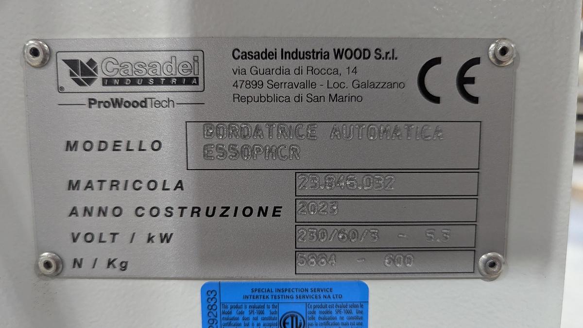 Used Casadei E550 PMCR PREMILL CORNER ROUND EDGEBANDER SHOW ROOM MACHINE