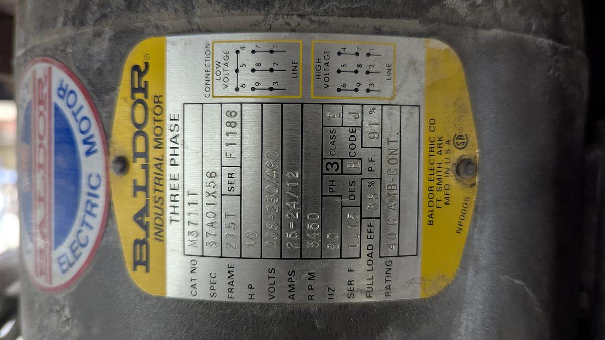 Used Dustek 1000DB 10HP 3 Bag Dust Collector