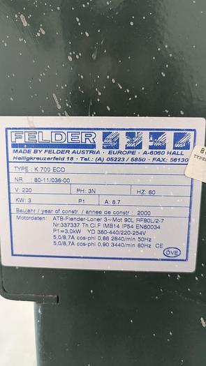 Used 2000 Felder K700 sliding table saw