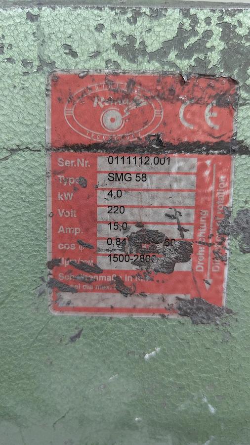 Used Rema SMG 58 Heavy Duty Grinding / Buffing Machine