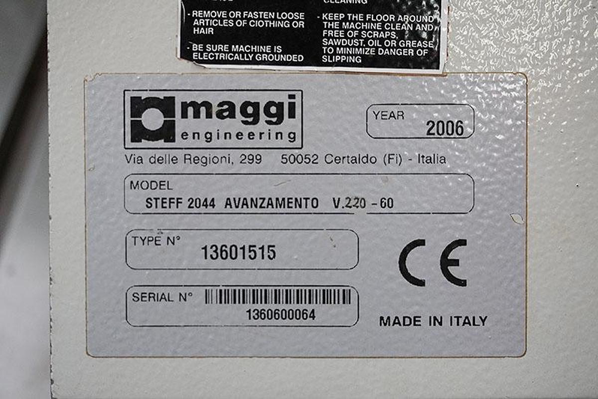 Used 2006 Extrema ET-160 Shaper with Maggi Steff 2044 (4-Roll) Power Feeder