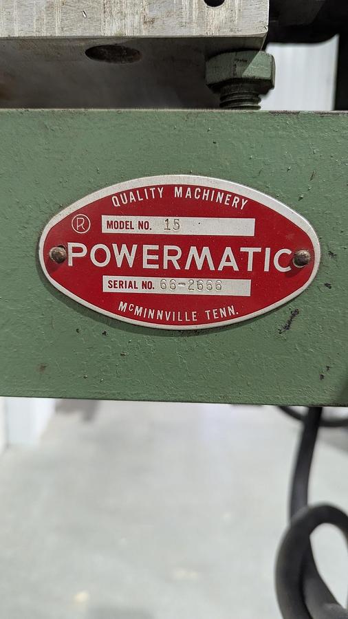 Used Powermatic 15 Chain Mortiser with chains