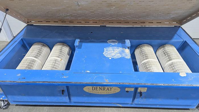 Used 2006 Denray 9600B Cartridge Filter Down Draft Table 29'' Tall