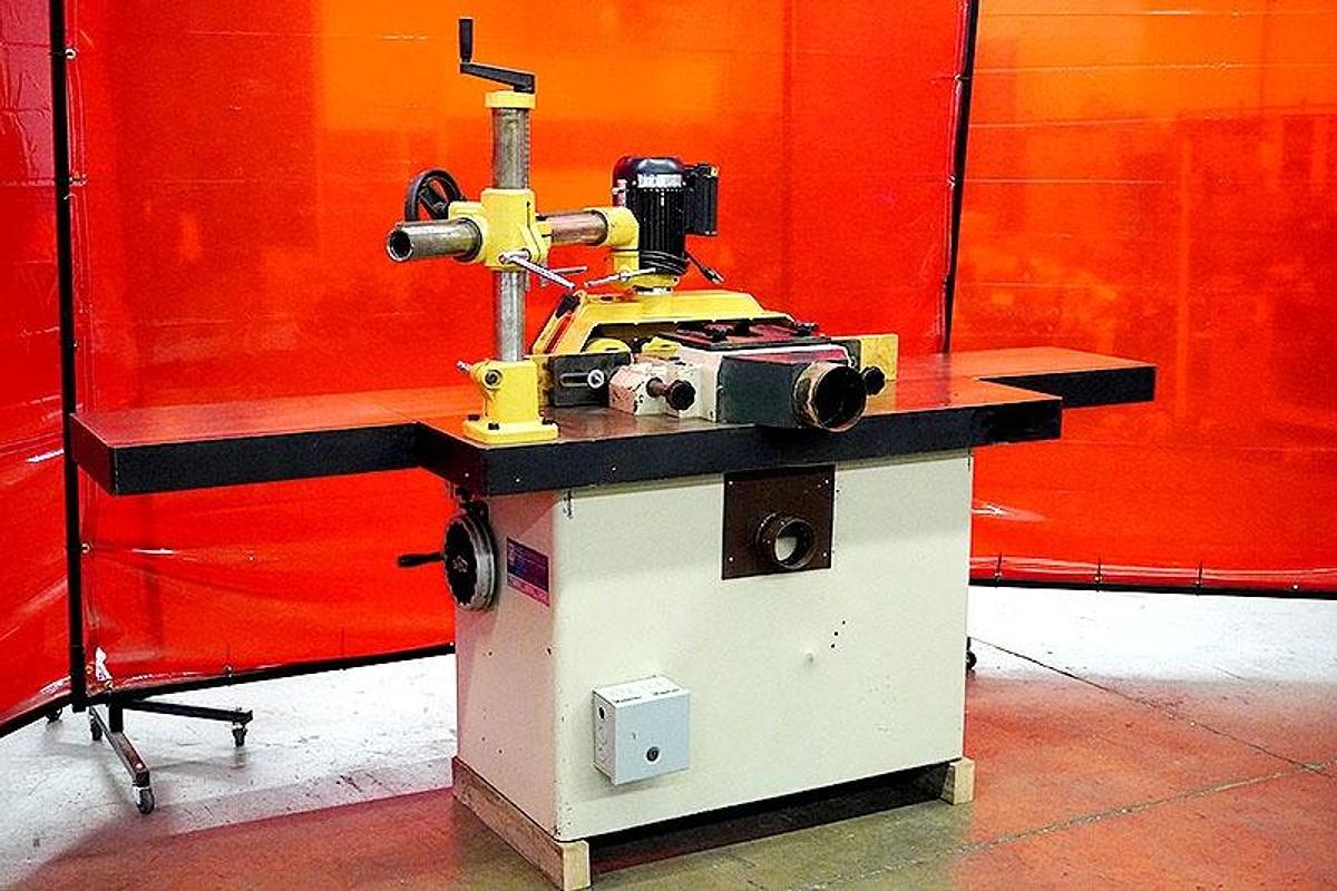 Used 1997 Lobo SP-910 Shaper with Powermatic PF-41 4-Roll Power Feeder