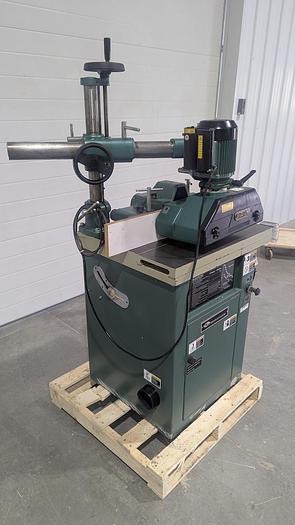 Used Bridgewood BW510TS Sliding Table Tilting Spindle Shaper w/ 3 Roll Power feeder