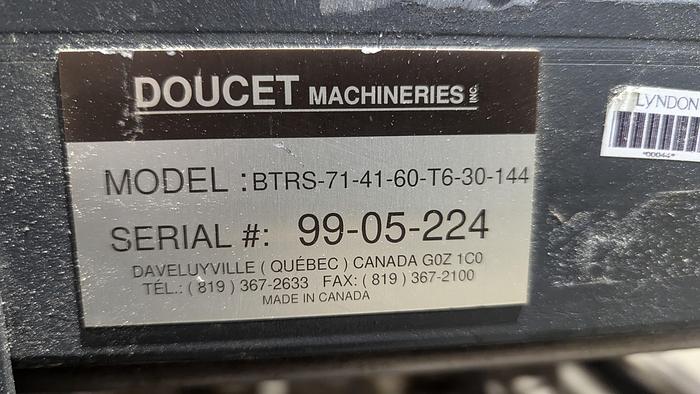 Used 1999 Doucet BTRS-71-41-60-T6-30-144 Rip Saw Return Conveyor