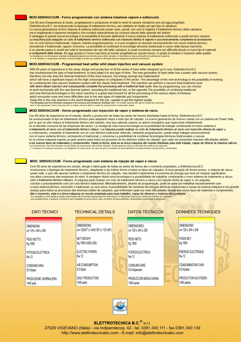 PROGRAMMED STEAM INJECTION VACUUM OVEN