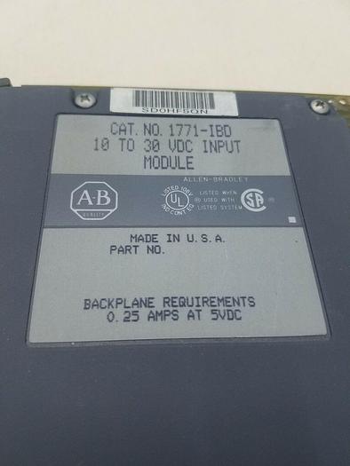 Used Allen Bradley 1771-IBD INPUT MODULE 10-30VDC 16 POINT